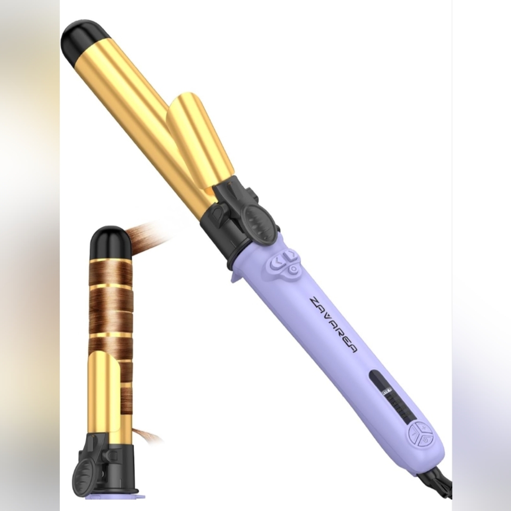 Zavarea 1.25 Inch Curling Iron Gold And Purple